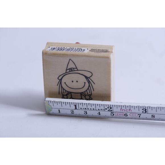 Little Funny Witch, Halloween, Message Stamp, Holiday Greetings - Picture 3 of 3